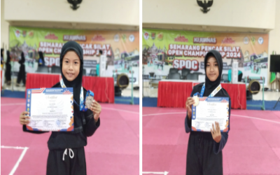 Aila dan Afiqah, Bintang Kecil dari Tarbiyatul Banin Bersinar di Kejurnas Pencak Silat